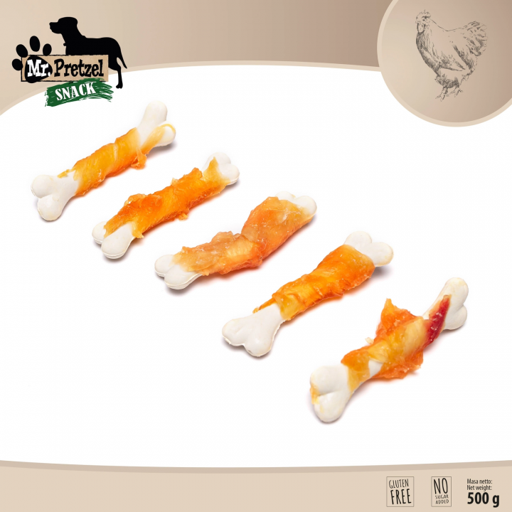Mr. Pretzel Kostki z miękkim kurczakiem 500g