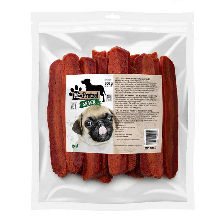 Mr. Pretzel Trójsmak Kaczka Królik Jagnięcina 500g