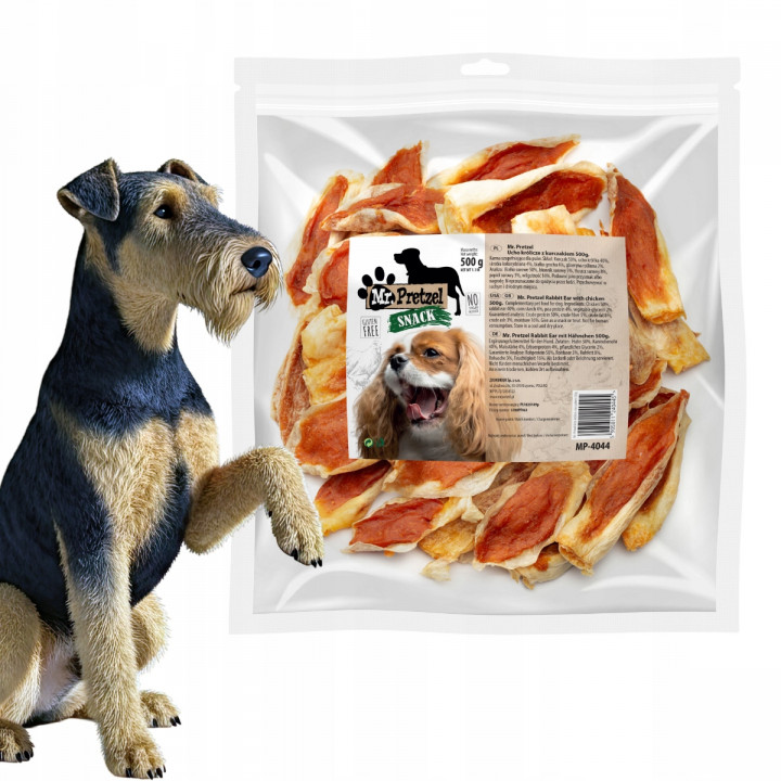 Mr. Pretzel Ucho królicze z kurczakiem 500g