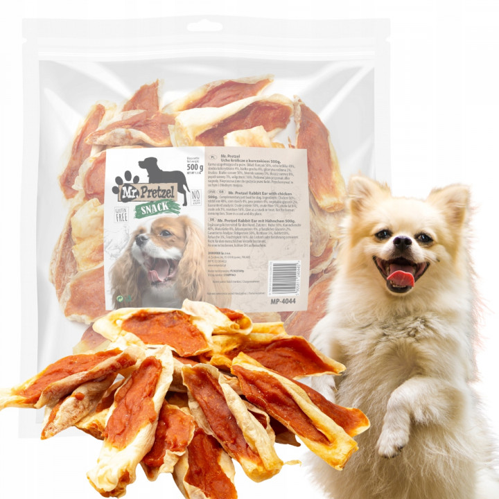Mr. Pretzel Ucho królicze z kurczakiem 500g