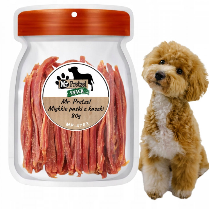 Mr. Pretzel Miękkie paski z kaczki 80g
