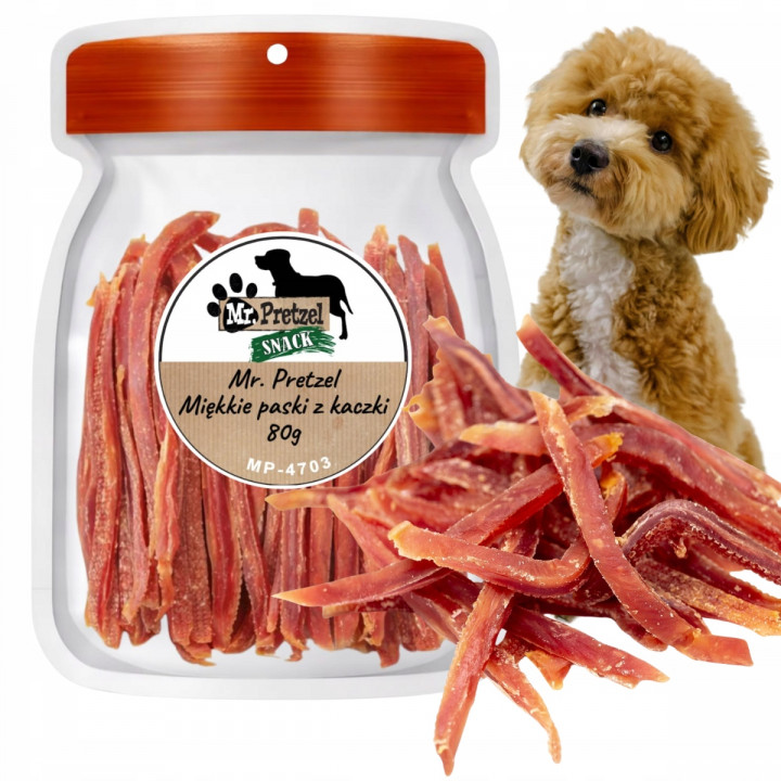 Mr. Pretzel Miękkie paski z kaczki 80g