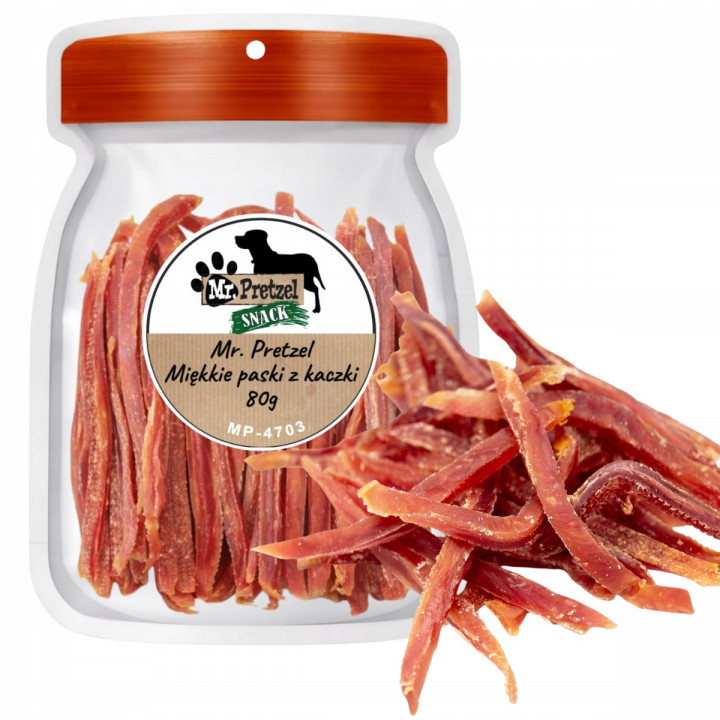 Mr. Pretzel Miękkie paski z kaczki 80g