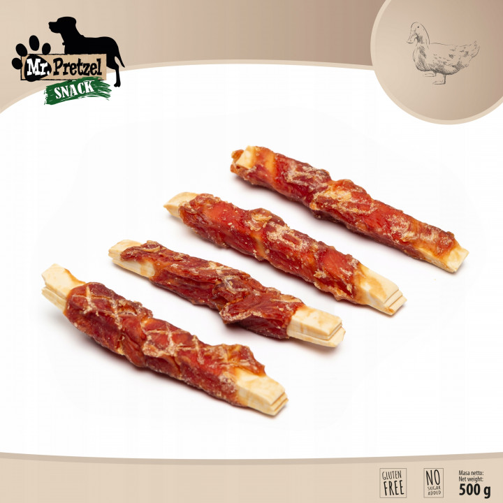 Mr. Pretzel Miękkie paski z kaczki i dorsza 500g