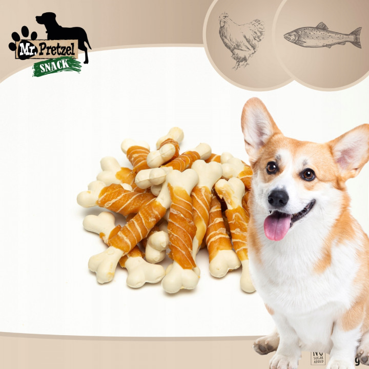 Mr. Pretzel Kostki z kurczakiem i dorszem 500g