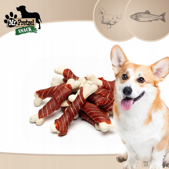 Mr. Pretzel Kostki z kaczką i dorszem 500g
