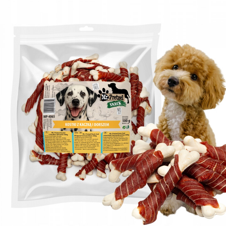 Mr. Pretzel Kostki z kaczką i dorszem 500g