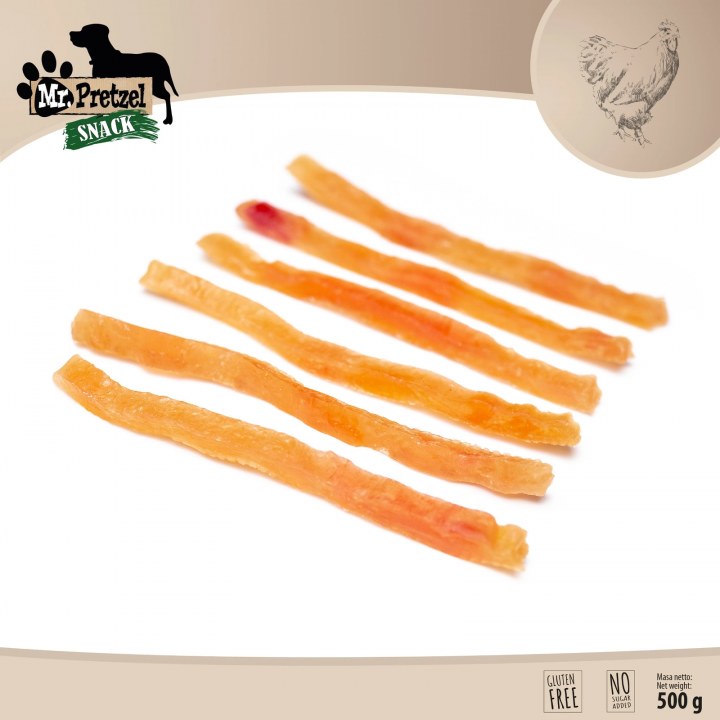Mr. Pretzel Miękkie paski z kurczaka 500g
