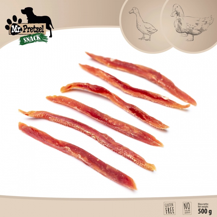 Mr. Pretzel Miękkie paski z kaczki 500g